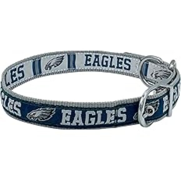 NEW Pets First Philadelphia Eagles Reversible NFL Dog Collar Size Medium - Picture 1 of 7